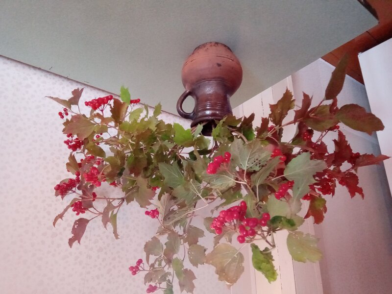 Калина красная в вазе